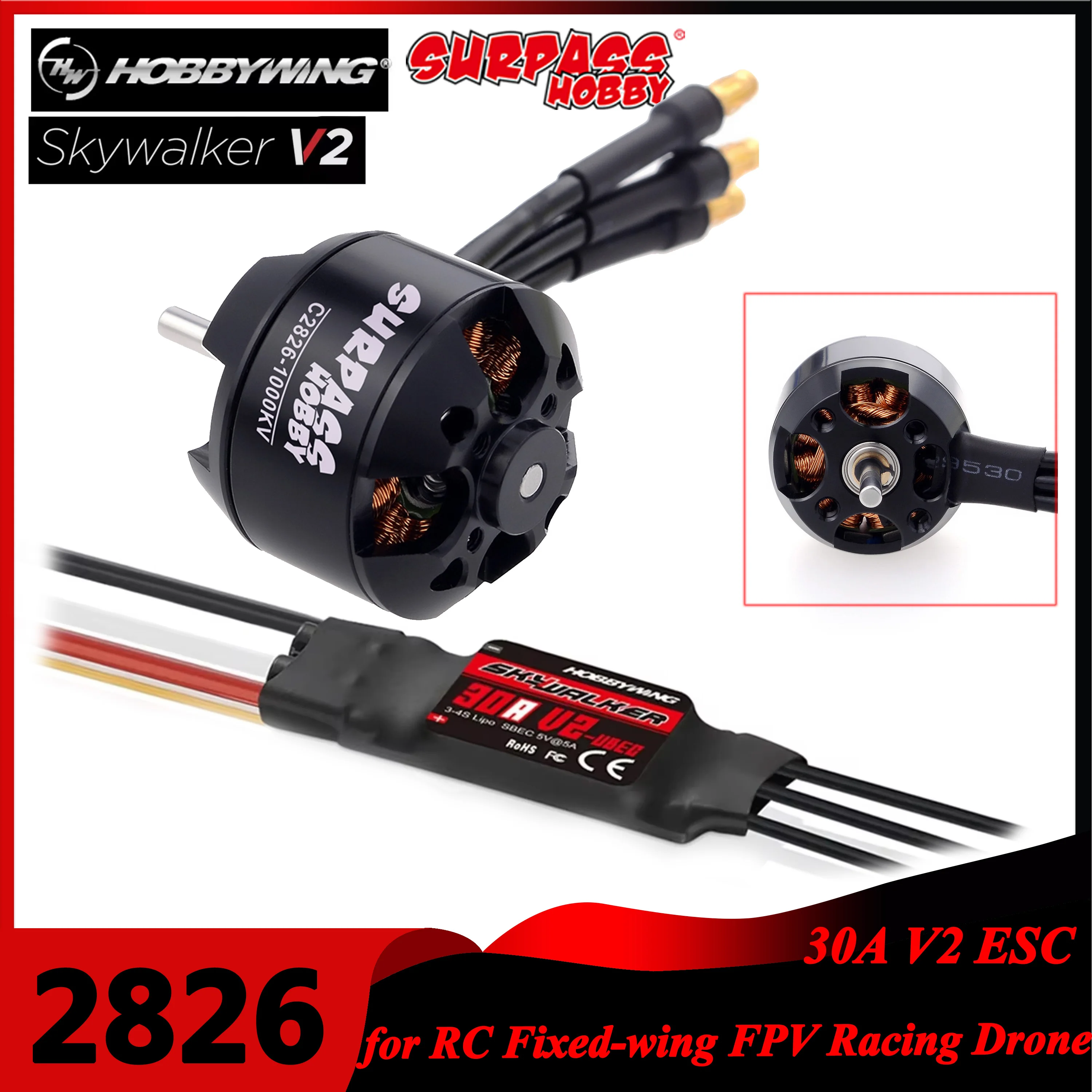 Surpass Hobby 2826 1000KV 1350 - đánh giá và giá Drone Racing Esc